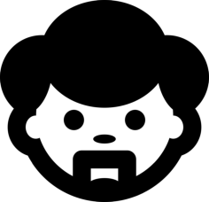 Man Face With Goatee Outline Drawing Svg Vector, Free Vectors File